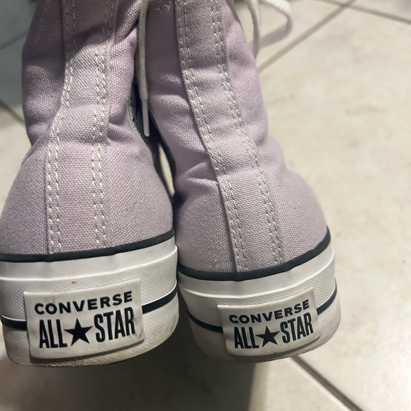 Converse Light Purple High-Tops with White Soles - Picture 3 of 8